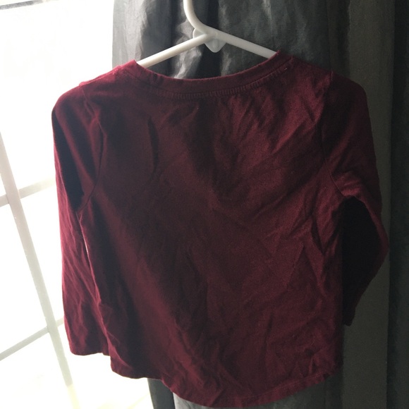 Cat & Jack girls XS 4T Reindeer Sequins top in Cranberry - Picture 4 of 5